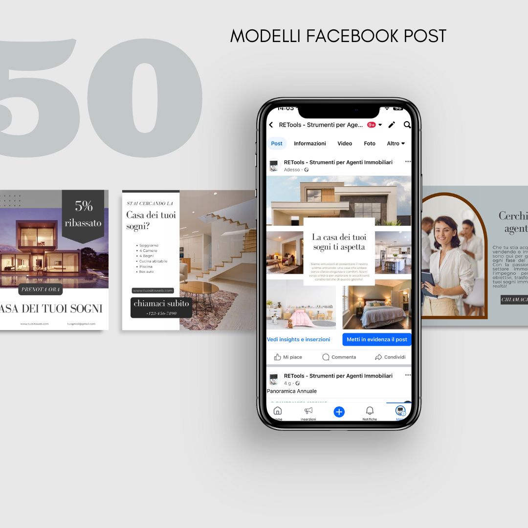 50 Modelli Post di Facebook per Agenzie Immobiliari